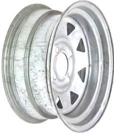 12"x5.00" Galvanised ATV Rim (Front), 4/100mm PCD, 65mm Bore, ET0