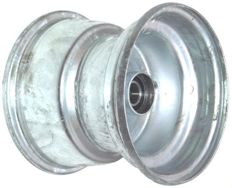 8"x7.00" Galv Rim, 52mm Bore, 85mm Hub Length, 52mm x 1" High Speed Bearings