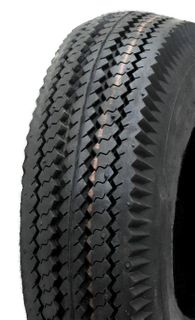 ASSEMBLY - 4"x55mm Red Plastic Rim, 280/250-4 4PR V6601 Road Tyre, ¾" FBrgs