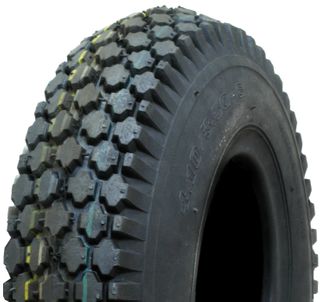 ASSEMBLY - 5"x55mm Plastic Rim, 410/350-5 4PR V6602 Diamond Tyre, ¾" FBrgs