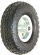 With 410/350-4 Block Tyre