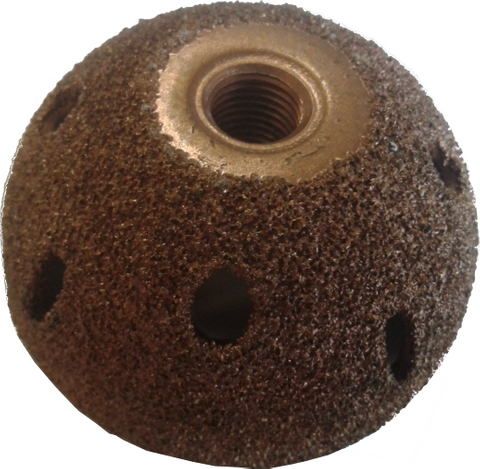 60 Grit Cupped Contour Buffing Wheel, 40mm, with SAE 3/8-24 thread
