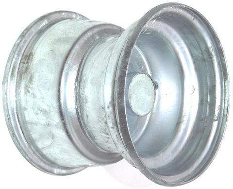 8"x5.50" Galvanised Rim, 2" Bore, 78mm Hub Length, 2" x 1" Flange Bearings