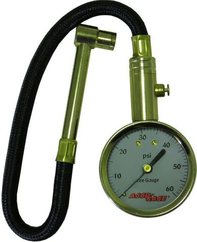 Accu-Chek RA60X 0-60 p.s.i. Dial Gauge, Right Angle Chuck with Hose