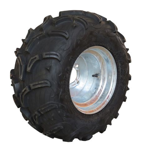 COMBO - 2 x 10"x8.00" Galv Rim, 4/4",ET-12, 22/11-10 6PR MU02 Zilla Tyre- Kubota