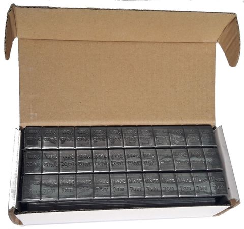 BOX OF 30 STRIPS - Stick-on Lead Wheel Weights 7g x12