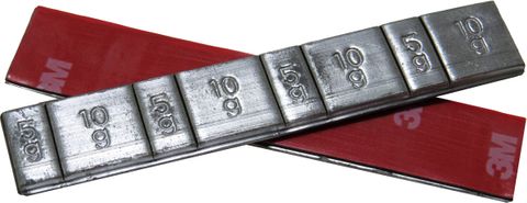 BOX OF 30 STRIPS - Stick-on Lead Wheel Weights 14g x12