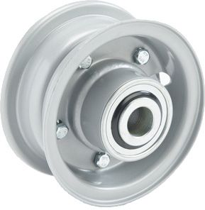 4"x45mm 2-Pc Steel Rim, 2" Bore, 81mm Hub Length, 2"x1" Flange Bearings