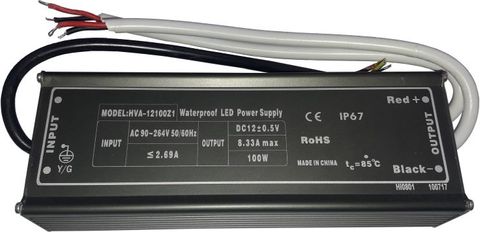 LED Driver 12v 100w Waterproof IP67 - Dual Output Power Supply