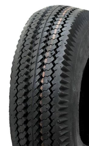 ASSEMBLY - 5"x55mm Plastic Rim, 410/350-5 4PR P606 Road Tyre, ½" Bushes