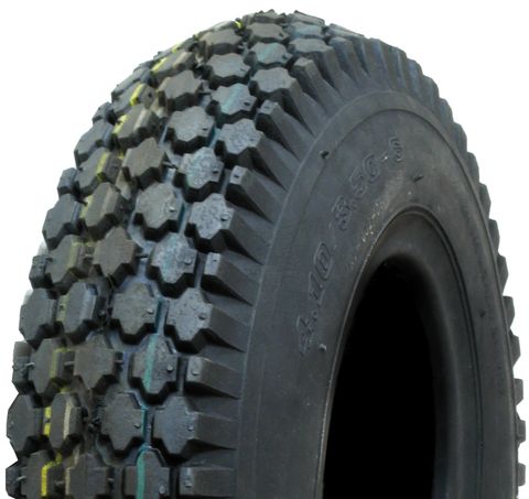 ASSEMBLY - 6"x63mm Plastic Rim, 530/450-6 4PR Road Tread Tyre, ¾" FBrgs