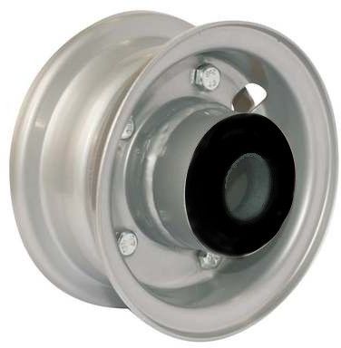 4"x45mm 2-Pc Steel Rim, 2" Bore, 81mm Hub Length, 2"x1" Nylon Bushes