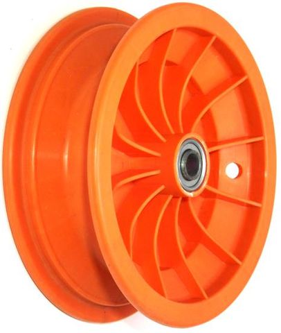 8"x65mm Red Plastic Rim, 35mm Bore, 70mm Hub Length, 35mm x 17mm High Speed Brgs