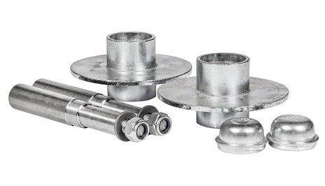 Hub Set, 750kg, 150mm Blank, Includes Axle and 8 Studs & Nuts (for Ag use only)