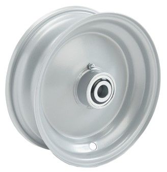 6"x64mm Steel Rim, 2" Bore, Hub Length 83mm, 2"x¾" Flange Bearings