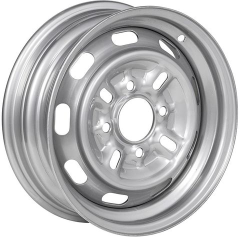 13"x4.50" Silver Rim, 4/4¼" (108mm) PCD, 64mm Bore, ET+30, (Cortina/Escort fitme