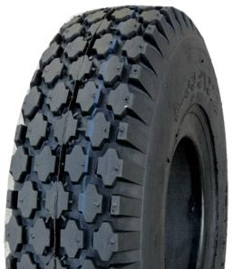 410/350-4 *Solid Air* Goodtime V6602 Diamond SOLID Rubber Black Tyre - 75mm