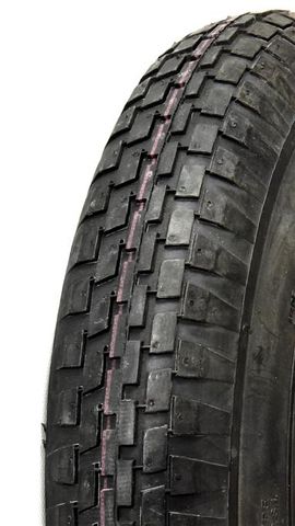 ASSEMBLY - 8"x65mm Plastic Rim, 35mm Bore, 480/400-8 2PR V6635 Tyre, ¾" FBrgs