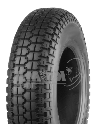ASSEMBLY - 8"x65mm Plastic Rim, 2" Bore, 350-8 4PR K213B HS Block Tyre, ¾" FBrgs