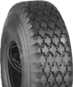 ASSEMBLY - 4"x2.50" Steel Rim, 410/350-4 4PR K806 Diamond Tyre, ¾" FBrgs