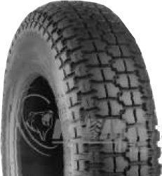 ASSEMBLY - 8"x65mm Plastic Rim, 300-8 4PR K807 HS Block Tyre, ½" Bushes