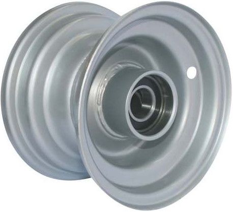 6"x4.50" Galv Rim, 52mm Bore, 85mm Hub Length, 52mm x 25mm High Speed Bearings