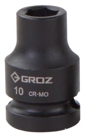 Groz 10mm 1/2" Drive Hex Impact Socket