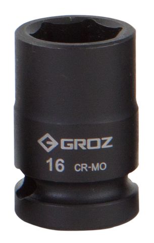 Groz 16mm 1/2" Drive Hex Impact Socket