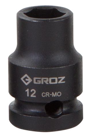 Groz 12mm 1/2" Drive Hex Impact Socket