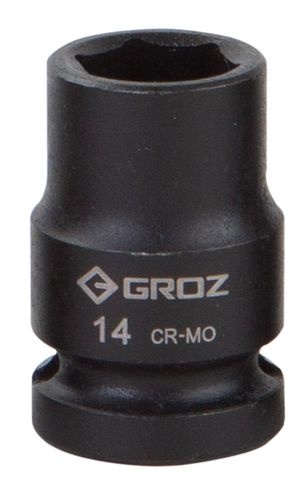 Groz 14mm 1/2" Drive Hex Impact Socket
