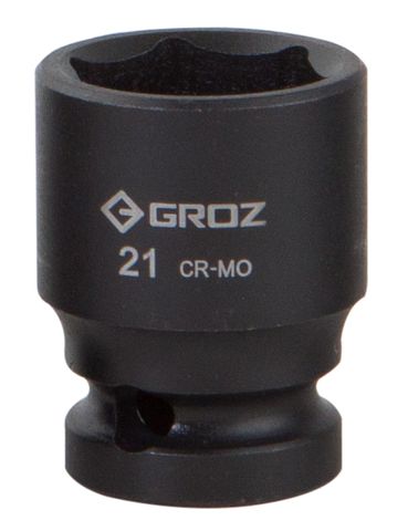 Groz 21mm 1/2" Drive Hex Impact Socket