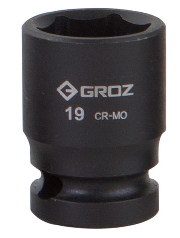 Groz 19mm 1/2" Drive Hex Impact Socket