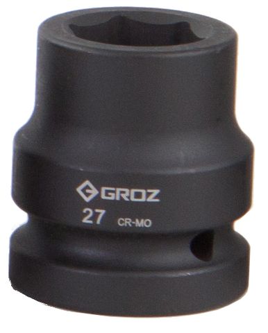 Groz 27mm 3/4" Drive Hex Impact Socket