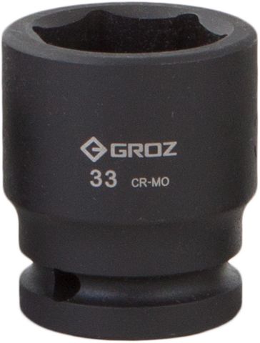 Groz 33mm 3/4" Drive Hex Impact Socket