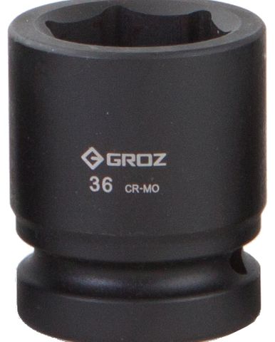Groz 36mm 3/4" Drive Hex Impact Socket