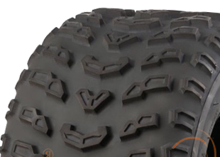 ASSEMBLY - 8"x5.50" Galv Rim, 4/4" PCD, 19/7-8 6PR KA407 Knobbly ATV Tyre