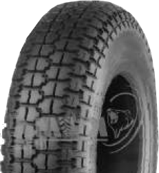 ASSEMBLY - 8"x65mm Steel Rim, 75mm Hub Length, Locking Stud, 300-8 4PR K807 HS Block Tyre, with 1"&gt;Ã‚Â¾" Reducing Bush