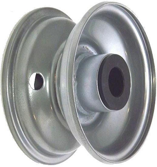 5"x3.25" Steel Rim, 2" Bore, 98mm Hub Length, 2"x1" Nylon Bushes
