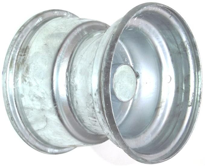 8"x5.50" Galvanised Rim, 2" Bore, 78mm Hub Length, 2" x 1" Nylon Bushes