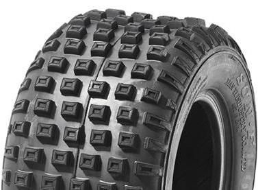 ASSEMBLY - 6"x4.50" Steel Rim, 145/70-6 4PR V1509 Knobbly ATV Tyre, 25mm Keyed Bush