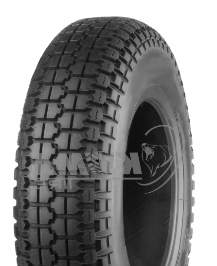 ASSEMBLY - 8"x65mm Plastic Rim, 350-8 4PR K213B HS Block Tyre, 1" Bushes