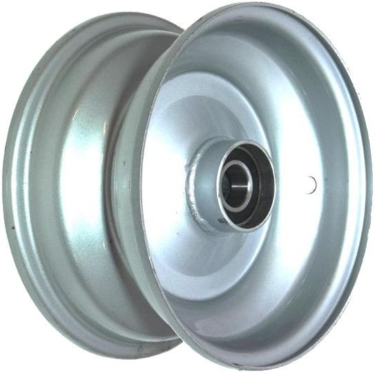 8"x3.75" Steel Rim, 52mm Bore, 85mm Hub Length, 52mm x 25mm High Speed Bearings + Hubcap