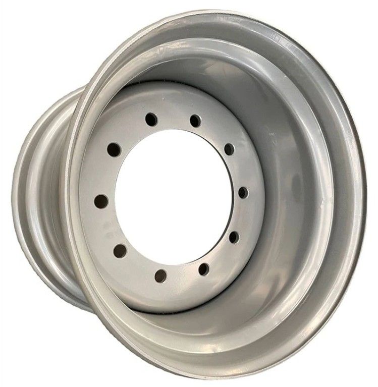 22.5"x16.00" Steel Silver Painted Rim, 8/275mm PCD, 221mm centre bore, ET0 offset