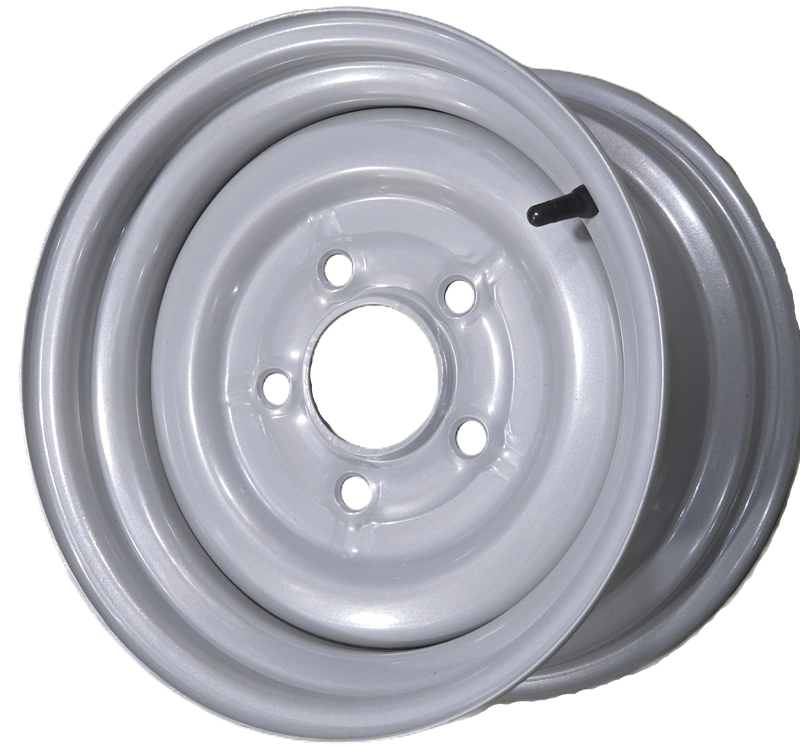 12"x7.00" Steel Rim, H2, 5/112mm PCD, ET0, 67mm bore - European Trailer fitment