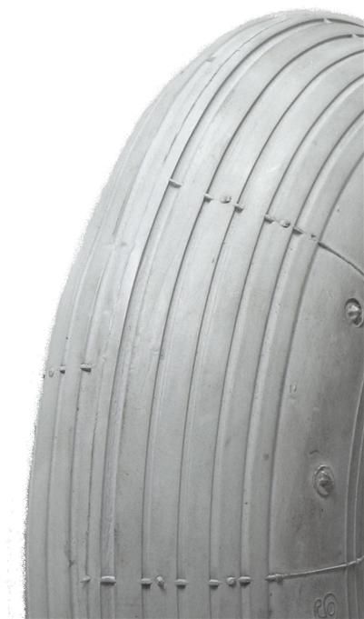 6x1¼ (6x1.25) TT Innova IA2802 Ribbed Grey Wheelchair Tyre
