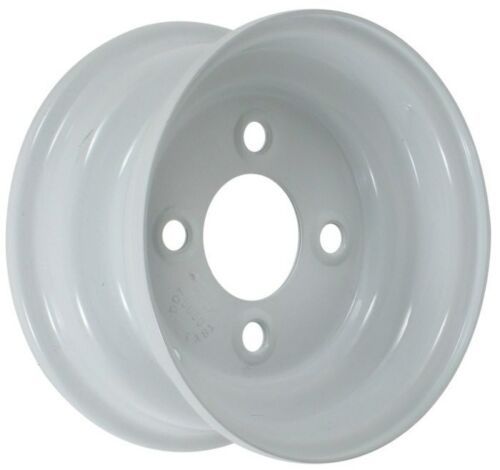 8"x7.00" White Steel Heavy Duty Hydralada Rim 4/4"PCD, 450kg rating