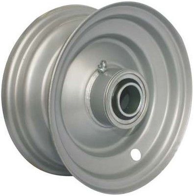 5"x3.25" Steel Rim, 2" Bore, 98mm Hub Length, 2"x1" Flange Bearings
