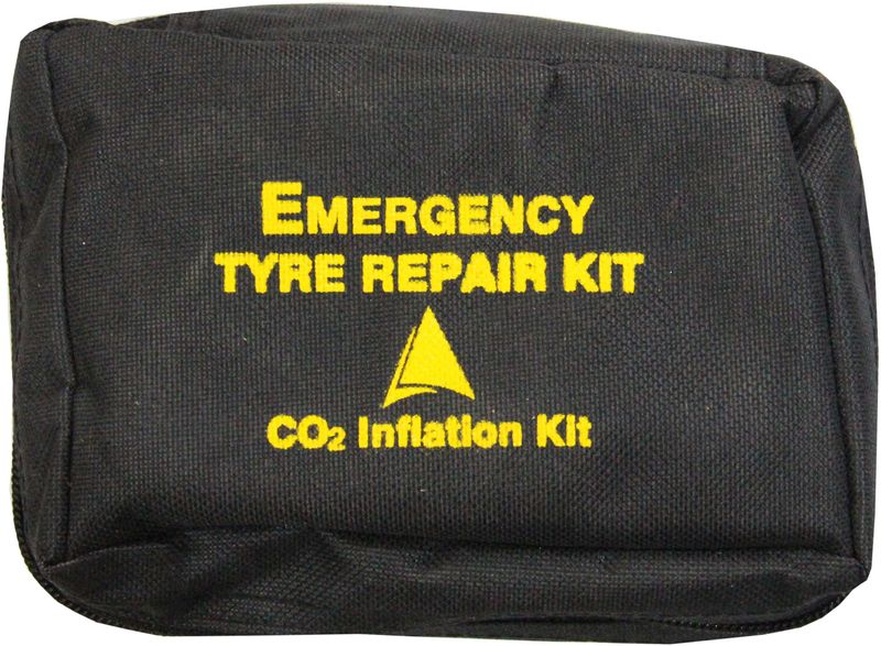 Emergency Tyre Repair Kit CO2 Inflation with Insert Strings