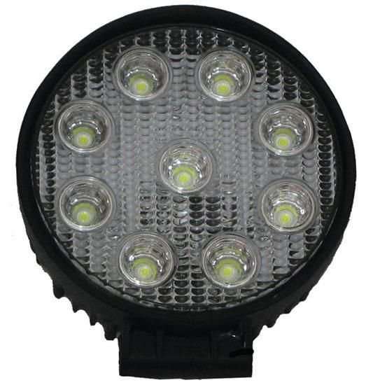 27W Wide Flood Beam LED Round Work Light - Suppressed