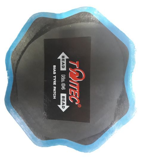 BOX OF 10 - Taitec 130mm Bias Tyre Repair Patch, 2-ply - TBTE-04